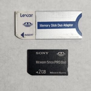 Sony Tested And Cleared Memory Stick Pro Duo 2GB Magic Gate W/ Lexar Adapter